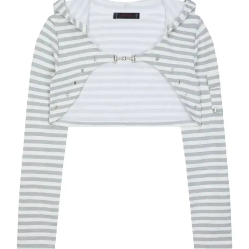 [BUNJANG] Youth Is Yours Punching Bolero Hooded Cardigan Grey / 유스이즈유어스 펀칭 볼레로 후드 가디건 그레이
