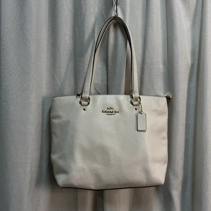 [BUNJANG] Coach Pebble Leather Medium Charlie Tote Shoulder Bag / 코치 페블레더 미디움 찰리 토트백 숄더백 가방