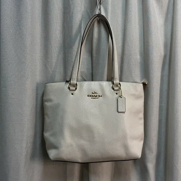 [BUNJANG] Coach Pebble Leather Medium Charlie Tote Shoulder Bag / 코치 페블레더 미디움 찰리 토트백 숄더백 가방