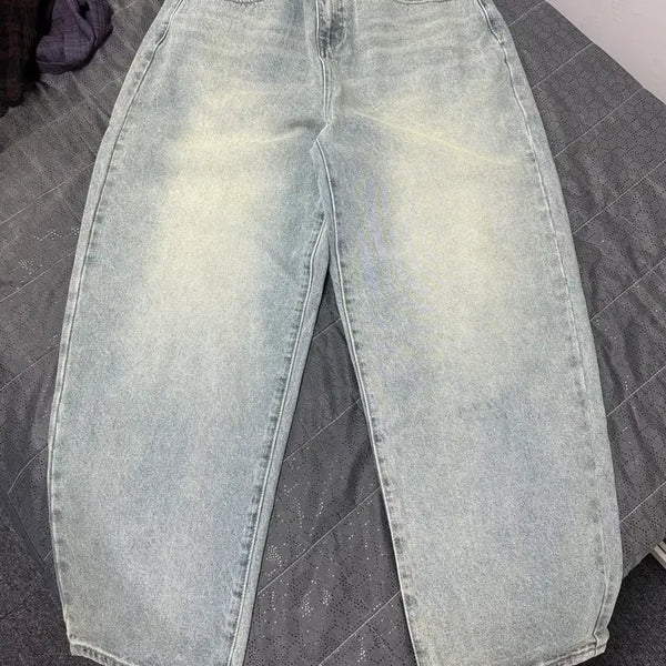 [BUNJANG] Light Wash Wide Leg Denim Pants / (새상품)연청 와이드 워싱 데님 팬츠
