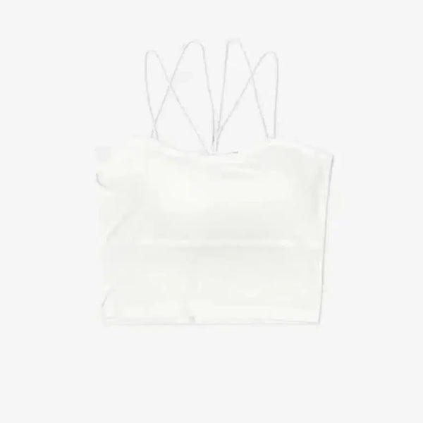 [BUNJANG] Newearlin Basic Cross Strap Bralette White / (새상품) 뉴얼린 베이직 크로스 스트랩 브라탑 화이트