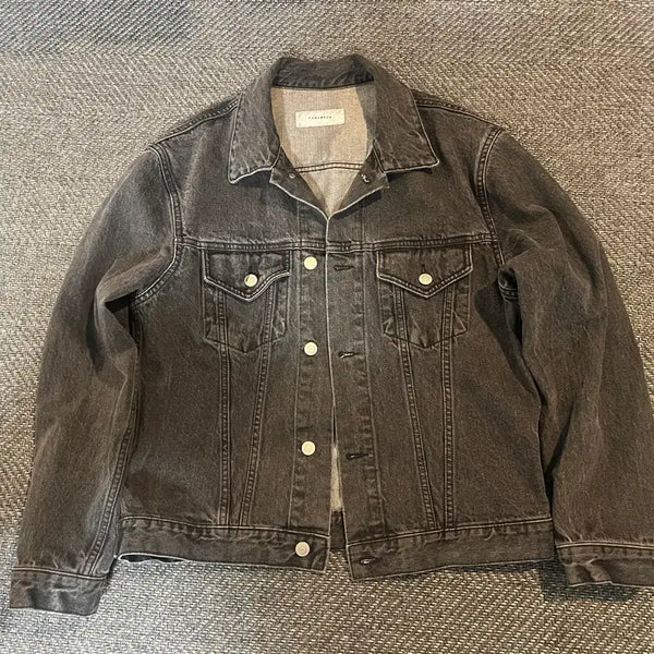 [BUNJANG] TONYWACK Black Washed Denim Trucker Jacket L / 토니웩 흑청 데님 트러커 자켓 청자켓 L