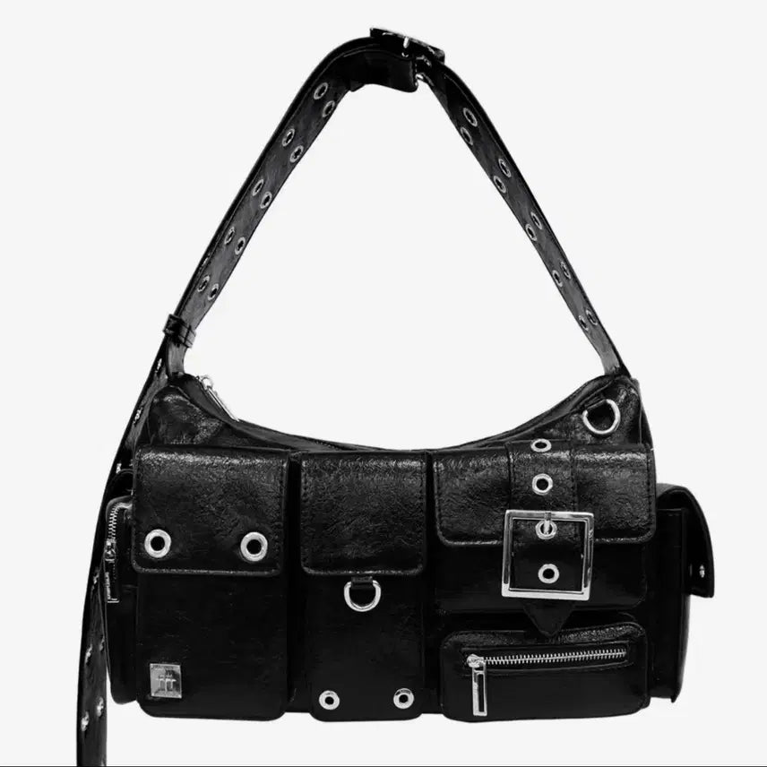 [BUNJANG] Blackpurple Fortress Shoulder Bag Black / 급처 블랙퍼플 포트리스 백 블랙