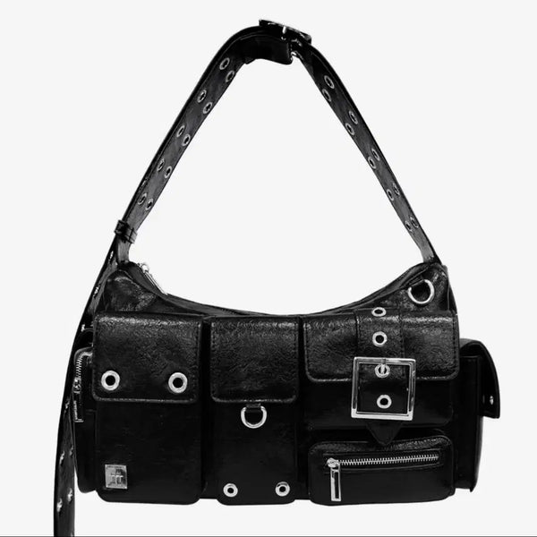 [BUNJANG] Blackpurple Fortress Shoulder Bag Black / 급처 블랙퍼플 포트리스 백 블랙