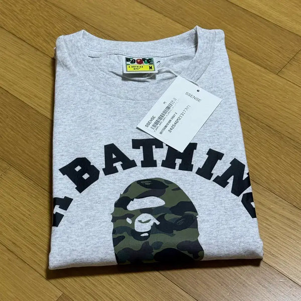 [BUNJANG] BAPE College Camo Short Sleeve T-Shirt / 베이프 콜리지 카모 반팔