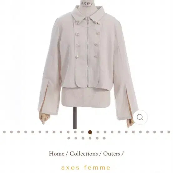 [BUNJANG] Accizfarm Napoleon Jacket Blouse / 처분가 새제품) 라떼갸루 엑시즈팜나폴레옹 자켓 블라우스