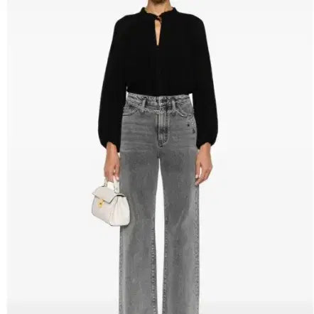 [BUNJANG] Maje Washed Wide Leg Denim Pants Size 44 / 마쥬 maje 워싱 와이드 데님 팬츠 44 사이즈 정품