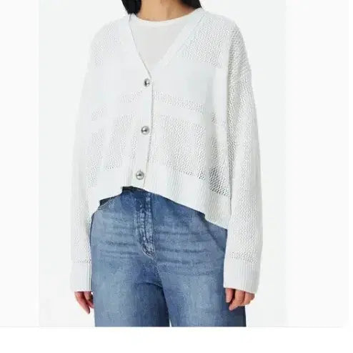 [BUNJANG] VOV Oversized Crochet Cardigan Free Size / 보브 vov 오버핏 크로셰 가디건 프리사이즈 정품