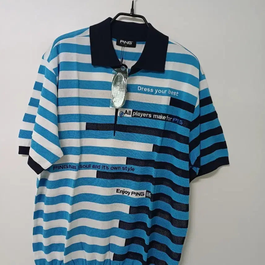 [BUNJANG] PING Golf Men's Short Sleeve Collar Knit (100% Spandex, New) / 남성 핑골프 반팔 카라넥니트 (새상품.스판100)