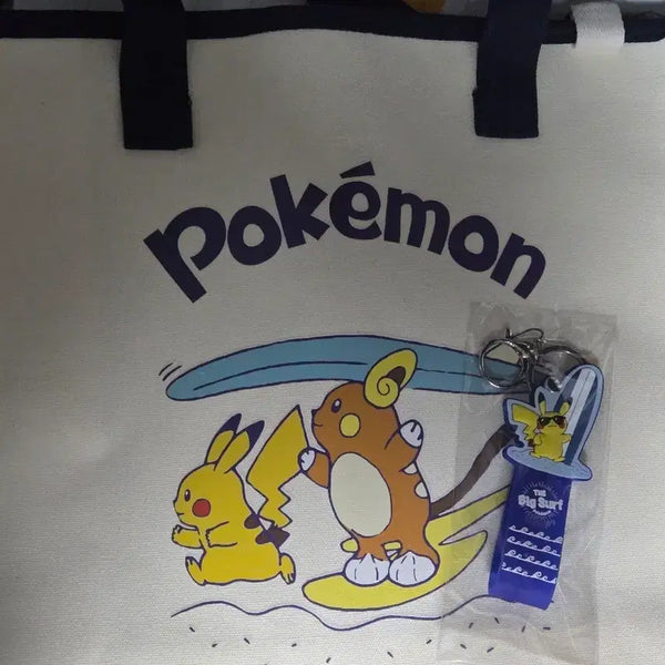 [BUNJANG] Lotte x Pokémon Eco Bag & Keyring Bundle Set / 롯데리아 포켓몬 에코백 & 키링 일괄 판매