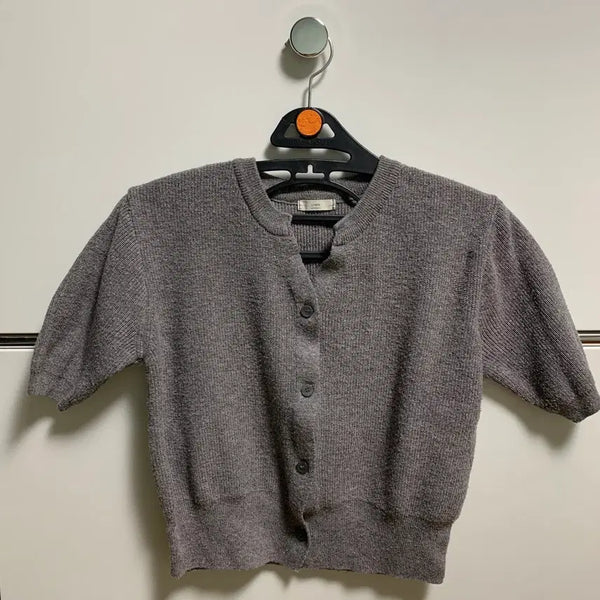 [BUNJANG] Gray Knit Cardigan / 회색 니트 가디건