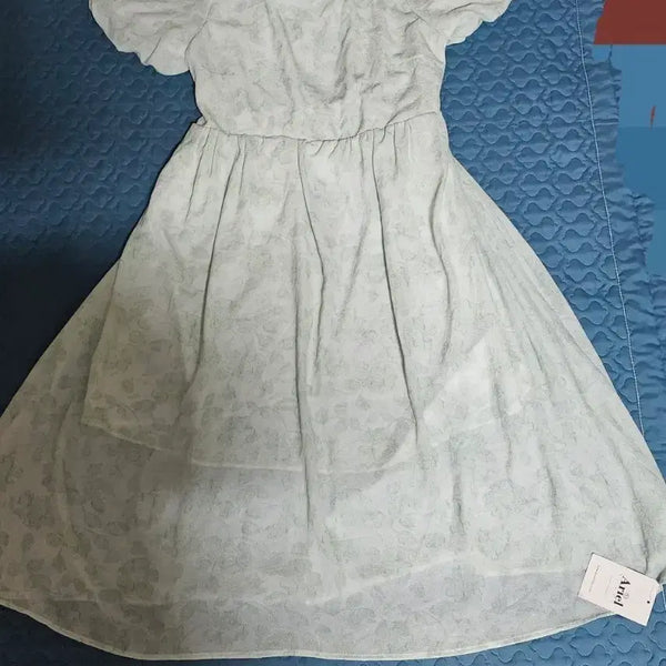[BUNJANG] Ariel Chiffon Short Sleeve Floral Dress / Ariel 쉬폰 플라워 반팔 원피스