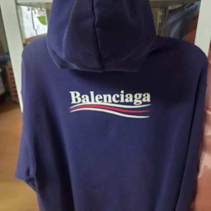 [BUNJANG] Balenciaga Men's Wave Logo Hoodie / [흡연X] 발렌시아가 남성 웨이브 로고 후드티