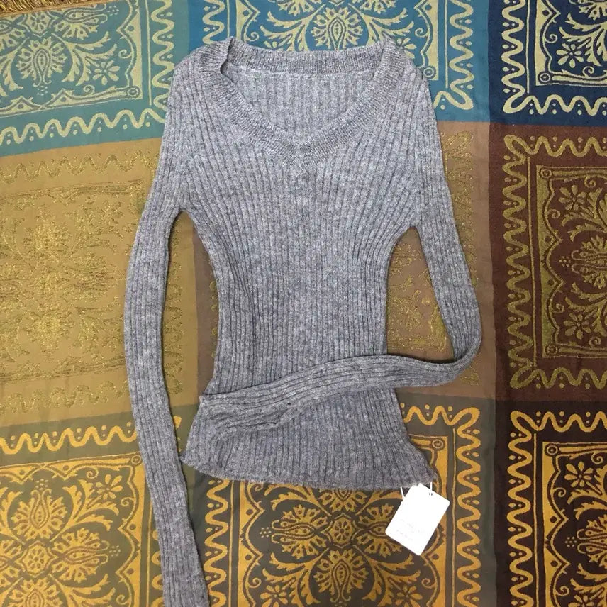 [BUNJANG] Vintage Gray Knit Sweater / vintage gray knit