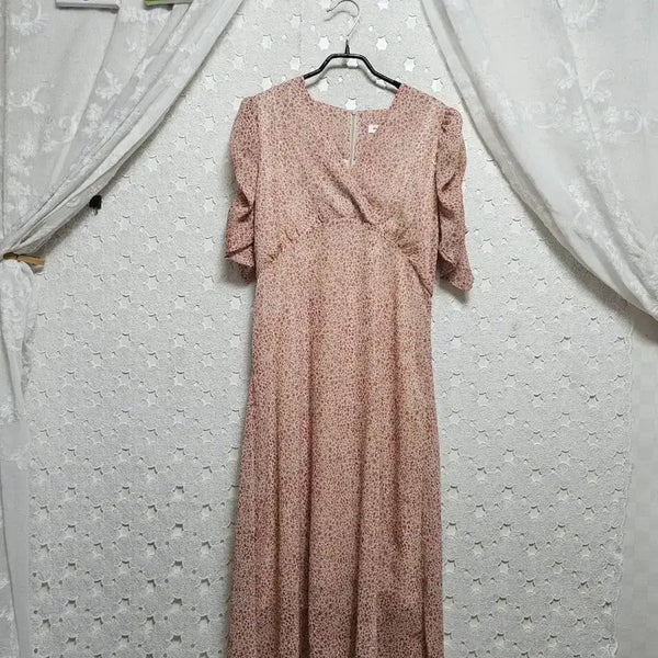 [BUNJANG] Shirring Chiffon Dress Women's Size 55 / 셔링 쉬폰원피스 여성55