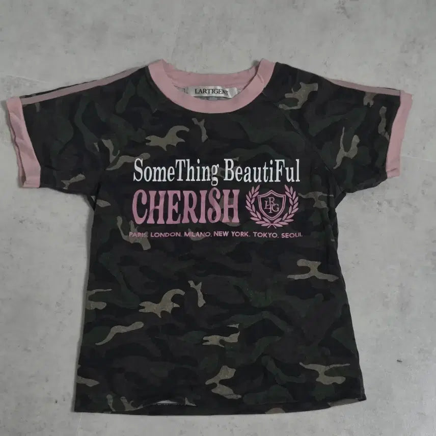 [BUNJANG] LAtelier L10 Cherish Track T-Shirt (Khaki) / 라티젠 L10 CHERISH TRACK T-SHIRT(KHAKI)
