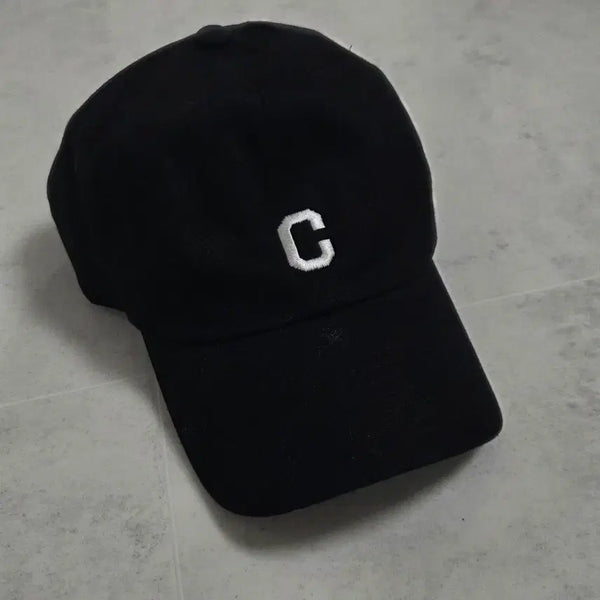 [BUNJANG] Covernat Black C Embroidery Ball Cap / 커버낫 블랙 C 자수 볼캡 모자