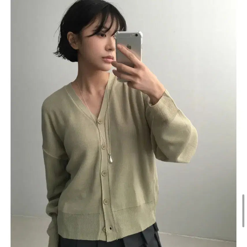 [BUNJANG] Daily Jew Cardigan Olive / 데일리쥬 가디건 올리브