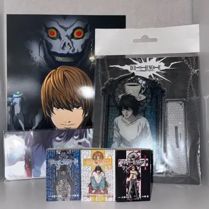 [BUNJANG] Death Note Kong Gacha Mini Manga Vol. 1-3 L Acrylic Goods Bundle Set / 데스노트 콩가챠 미니 만화책 1~3권 엘 아크릴 굿즈 일괄