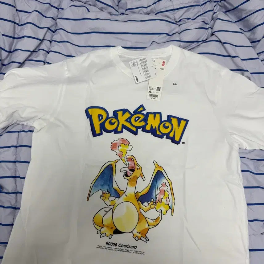 [BUNJANG] Uniqlo Pokemon Charizard T-Shirt XL / 유니클로 리자몽 티셔츠