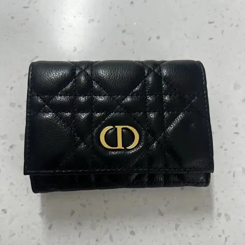 [BUNJANG] Dior Style Black Quilted Card Holder / 디올 st 블랙 퀼팅 카드 새상품