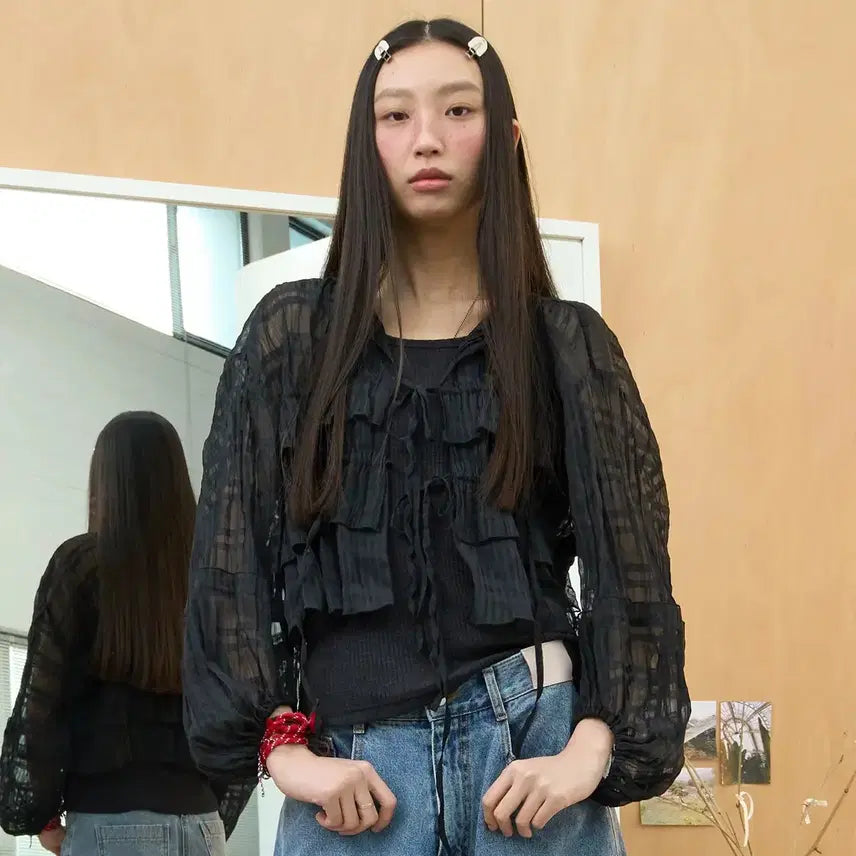 [BUNJANG] Jaychung Hummingbird See-through Blouse / [새제품] 제이청 Hummingbird Blouse 씨스루 블라우스