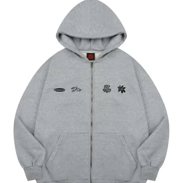 [BUNJANG] Hot Sauce Goods Fleece Hooded Zip-Up (Size M) / 핫소스굿즈  기모 후드집업 (사이즈:m)
