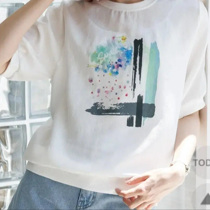 [BUNJANG] Point Short Sleeve T-Shirt / 포인트 반팔티
