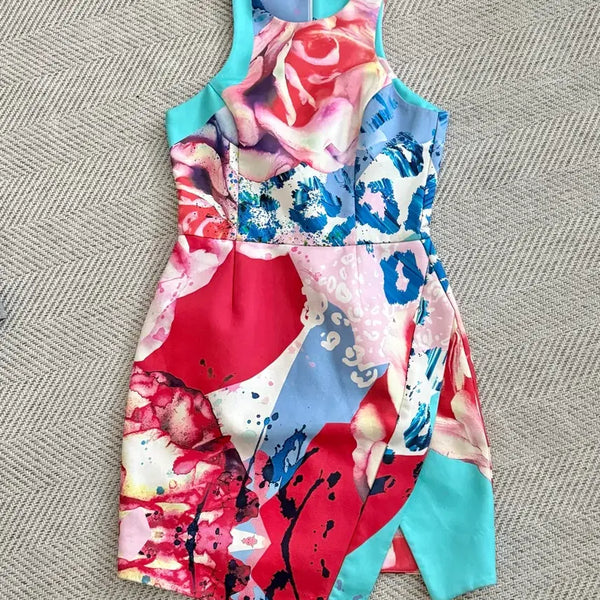 [BUNJANG] Nicholas Flower Print Mini Dress / Nicholas 플라워 프린트 미니 원피스