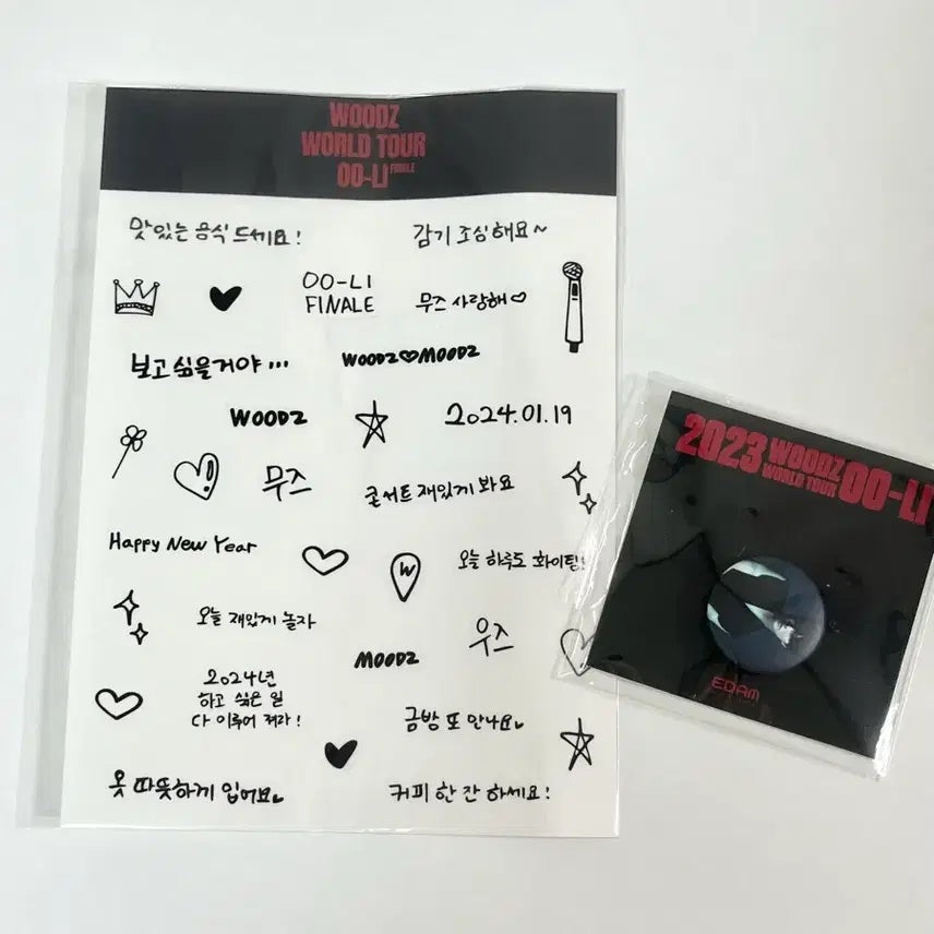 [BUNJANG] WOODZ Cho Seung Youn Concert OO-LI Sticker & Badge Set / woodz 우즈 조승연 콘서트 스티커&뱃지