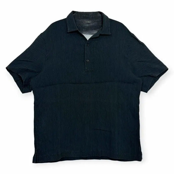 [BUNJANG] TIME Pleated Short-Sleeve Shirt / TIME 타임 플리츠 주름 반팔 셔츠