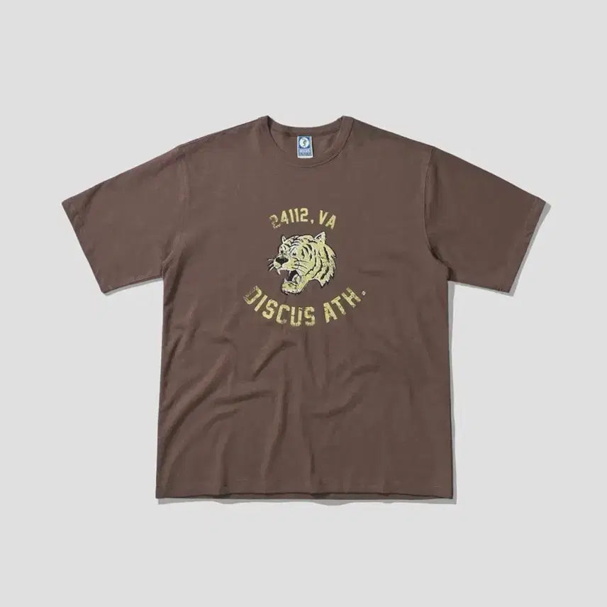 [BUNJANG] Discus Tiger Short Sleeve T-Shirt Brown / [새상품] 디스커스 타이거 반팔 티셔츠 브라운
