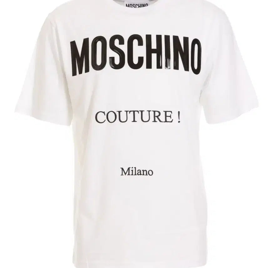 [BUNJANG] Moschino Couture Logo Print T-Shirt EU50 / [명품] 모스키노 MOSCHINO 쿠튀르 로고 프린트 티셔츠 EU50