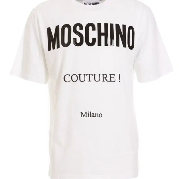 [BUNJANG] Moschino Couture Logo Print T-Shirt EU50 / [명품] 모스키노 MOSCHINO 쿠튀르 로고 프린트 티셔츠 EU50