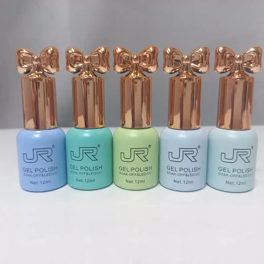 [BUNJANG] Mint Green Pastel 5-Color Gel Nail Set (12ml * 5) / 5종_민트 그린 파스텔 컬러젤 젤네일세트 (12ml*5)