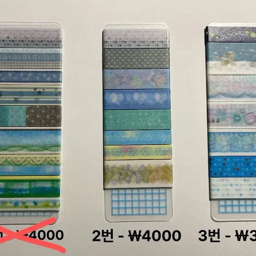 [BUNJANG] Assorted Washi Tape Rolls (1m each) / [C] 마테 감개 목록(모두 재고 1개씩)