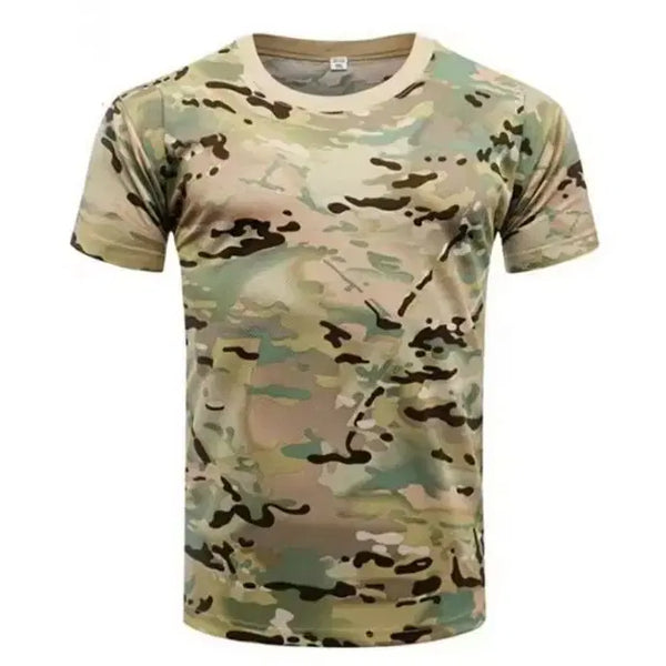 [BUNJANG] Tactical Military Short Sleeve T-Shirt (Multicam Woodland) / 남성 여성 택티컬 밀리터리 반팔 티셔츠 멀티캠 우드랜드