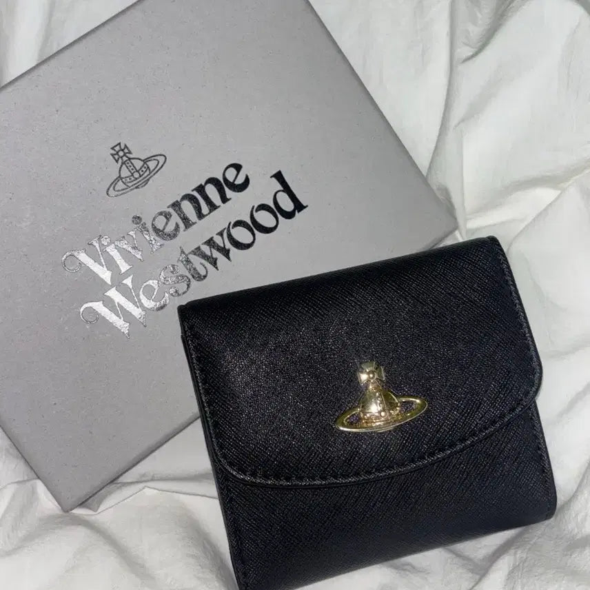 [BUNJANG] Vivienne Westwood Saffiano Small Bifold Wallet / 비비안웨스트우드 사피아노 스몰 반지갑