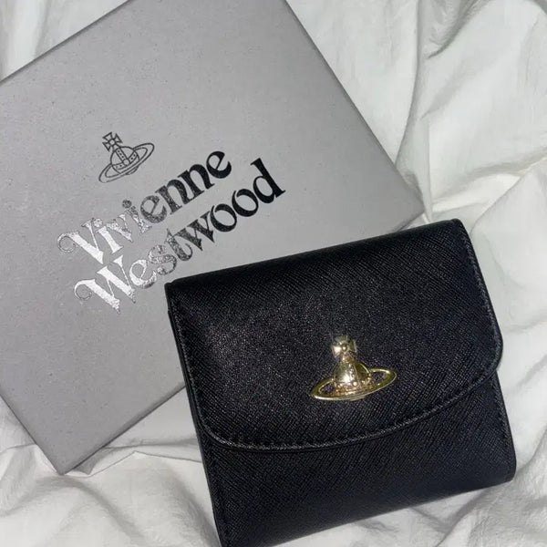 [BUNJANG] Vivienne Westwood Saffiano Small Bifold Wallet / 비비안웨스트우드 사피아노 스몰 반지갑