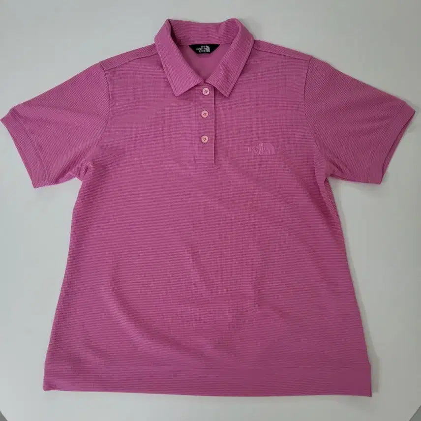 [BUNJANG] The North Face Rose Pink Short Sleeve Polo T-Shirt / 노스페이스 로즈핑크 반팔 폴로티