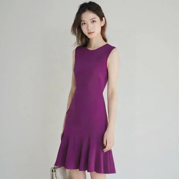 [BUNJANG] Diane von Furstenberg Purple Viscose Blend Dress Size 2 / 다이앤본퍼스텐버그 퍼플 원피스