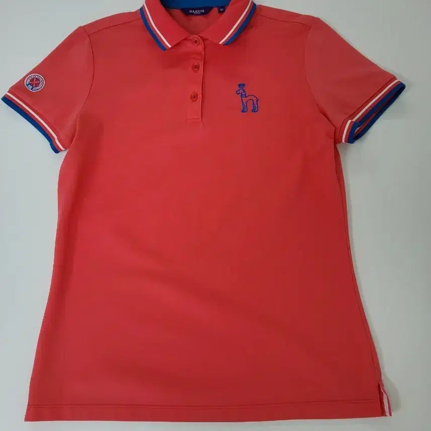[BUNJANG] Hazzys Golf Coral Pink Pique Short Sleeve Shirt / 헤지스 골프반팔 피케 셔츠  코럴핑크