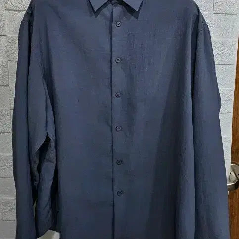 [BUNJANG] Mudanrdar Charcoal Grey Linen Summer Shirt (M) / 무탠다드 차콜 그레이 린넨 여름 셔츠 M
