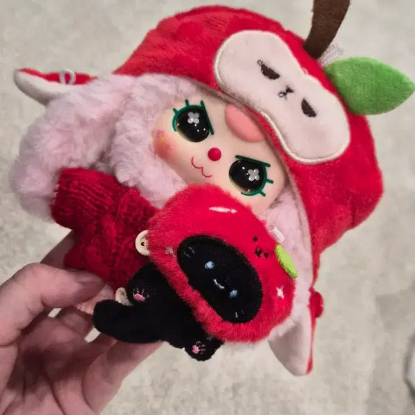 [BUNJANG] Babysri Apple Custom Doll Keychain / 베이비쓰리 사과 커스텀 인형 키링