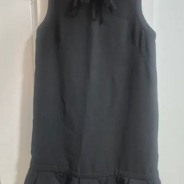 [BUNJANG] Black Ribbon Frill Sleeveless Dress / 블랙 리본 프릴 민소매 원피스