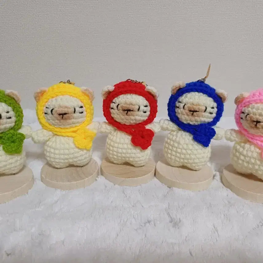 [BUNJANG] Clover Bear Knit Keychain / 클로버 곰돌이 뜨개키링
