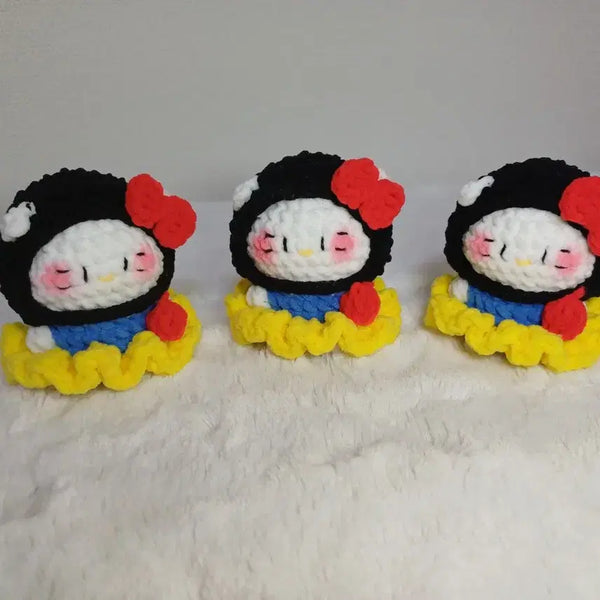 [BUNJANG] Snow White Kitty Crochet Keychain / 백설키티 뜨개키링