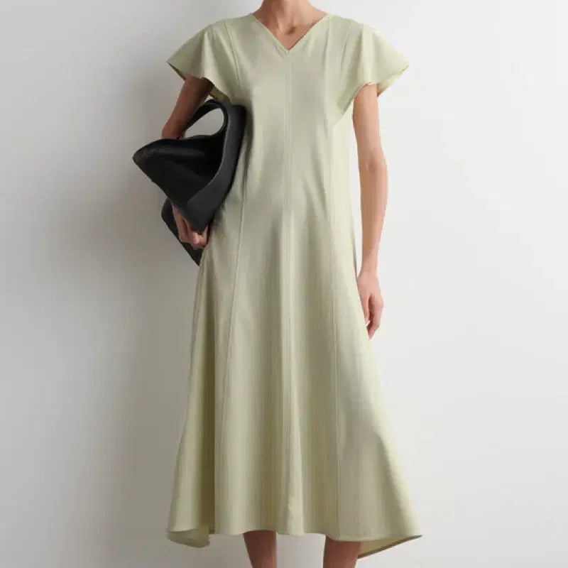 [BUNJANG] COS Petal Sleeve Cotton Maxi Dress / 25년 코스 COS 페탈 슬리브 코튼 맥시 드레스 롱원피스러플반팔여름민트