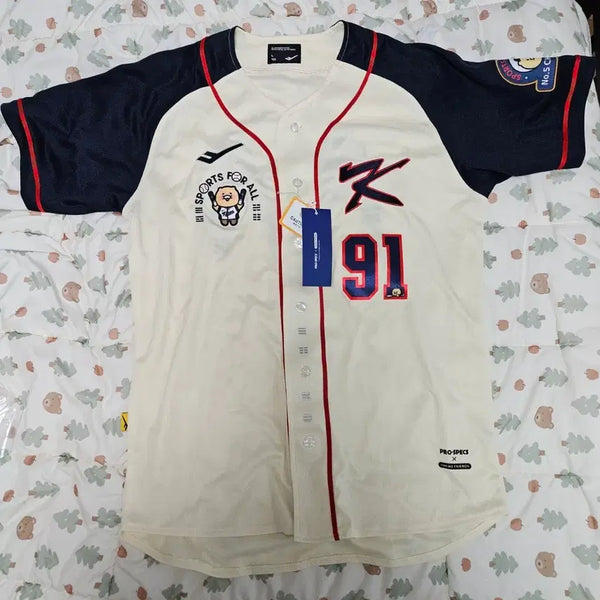 [BUNJANG] Pro-Specs Kakao Friends Chunsik Baseball Uniform Embroidered Yoon Dong-hee Size 100 / kbo 프로스펙스 카카오프렌즈 춘식이 야구 유니폼 자수 윤동희 100