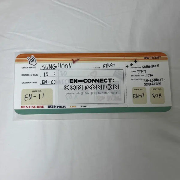 [BUNJANG] ENHYPEN Sunghoon EN-CONNECT Fanmeeting POB Random Ticket / 엔하이픈 성훈 EN-CONNECT 엔커넥트 팬미팅 특전 랜덤티켓